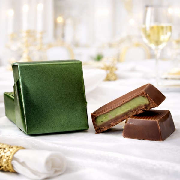 Lee Choco Pistachio - 1 kg Belgian Chocolate With Pistachio 